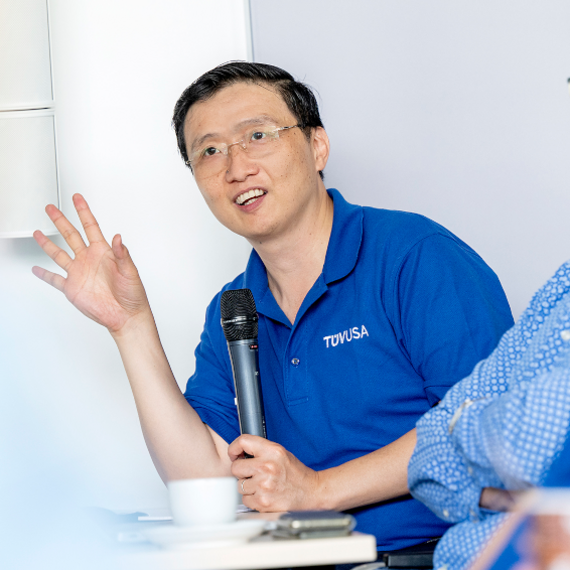 Bradley Chen of TUV USA at a TÜV NORD event in Essen