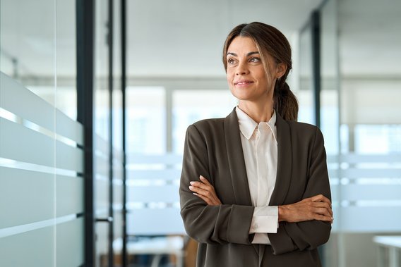 Female auditor in an office