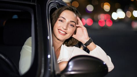 Woman in a car