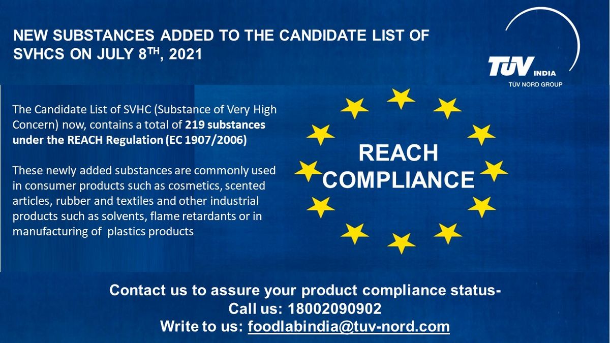 ECHA (European Chemical Agency) added additional 8 new substances to