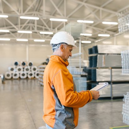 A man in safety workwear.