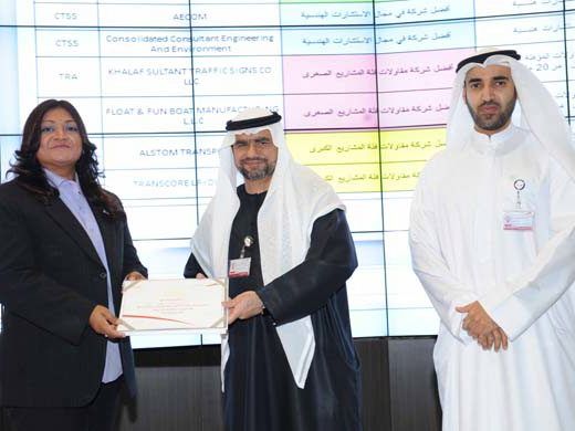 Certificate Handover to RTA, Dubai